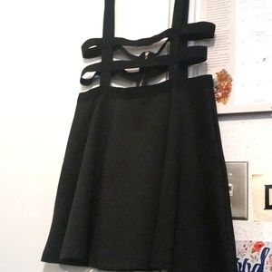 Black suspender dress